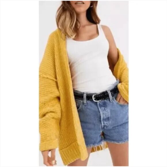 free people Sweaters - Free People High hopes yellow cardigan sweater